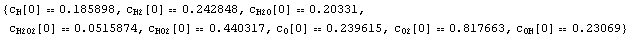 {c_H[0] == 0.185898, c_H2[0] == 0.242848, c_H2O[0] == 0.20331, c_H2O2[0] == 0.0515874, c_HO2[0] == 0.440317, c_O[0] == 0.239615, c_O2[0] == 0.817663, c_OH[0] == 0.23069}